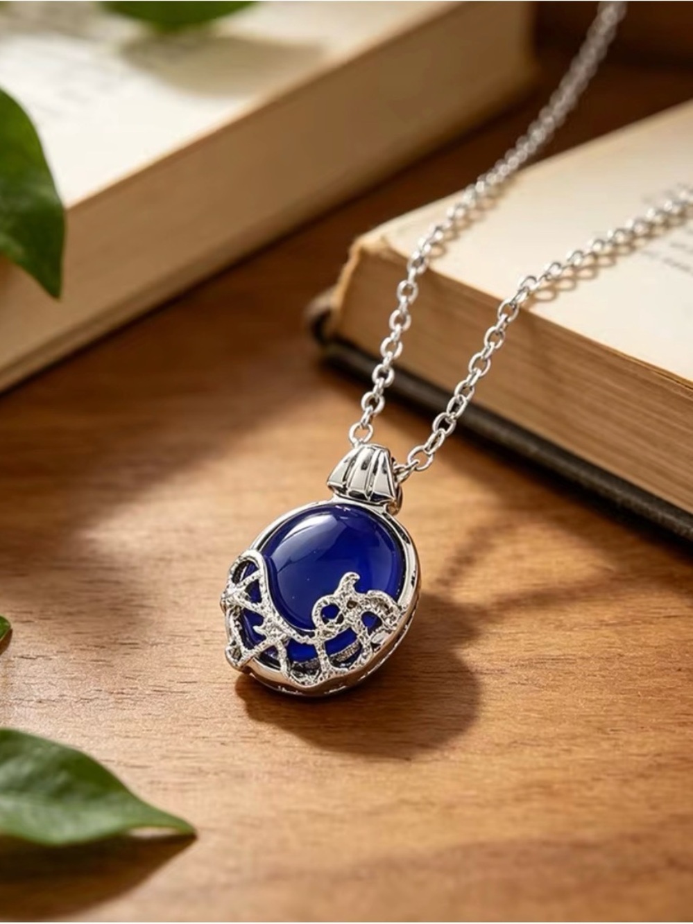 Gothic Necklace Blue Faux Lapis Lazuli Vampire Diaries Katherine Pierce Daylight